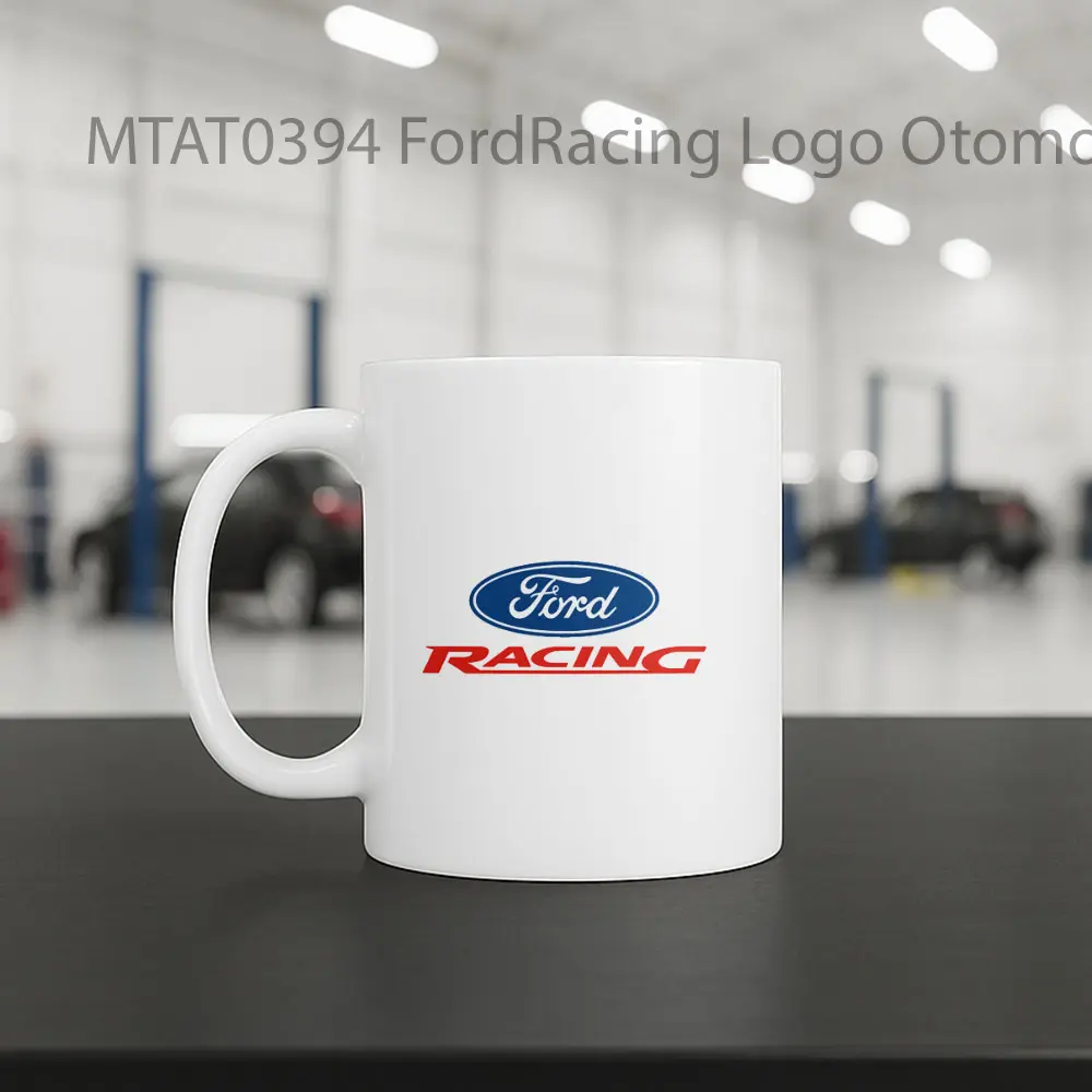 FordRacing Logo Otomotif Mug - Sudut 2