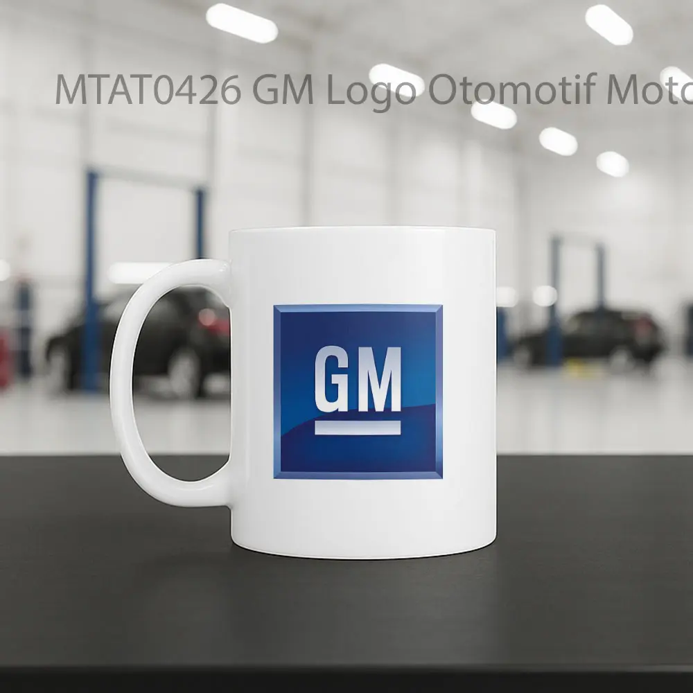 GM Logo Otomotif Mug - Sudut 2