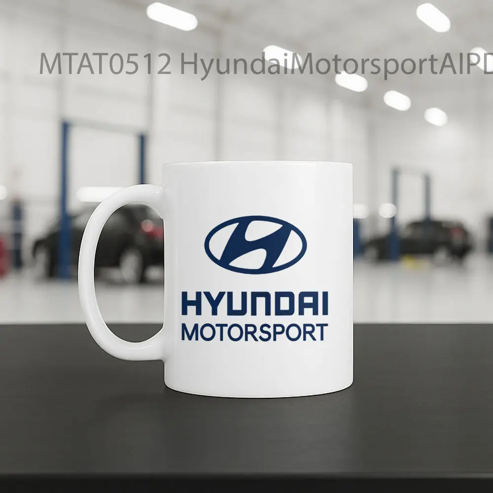 HyundaiMotorsportAIPDFs Logo Otomotif Mug - Sudut 2