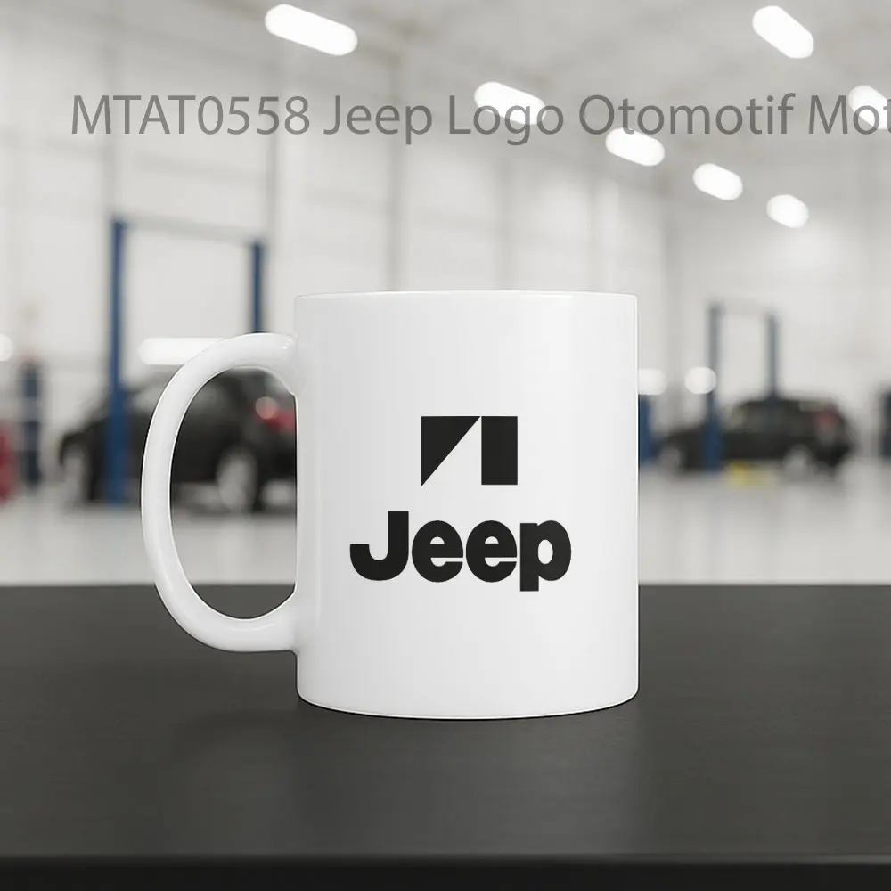 Jeep Logo Otomotif Mug - Sudut 2