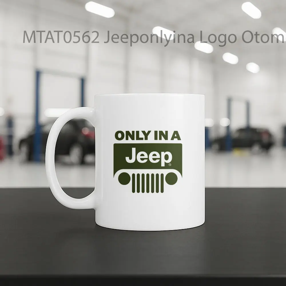 Jeeponlyina Logo Otomotif Mug - Sudut 2