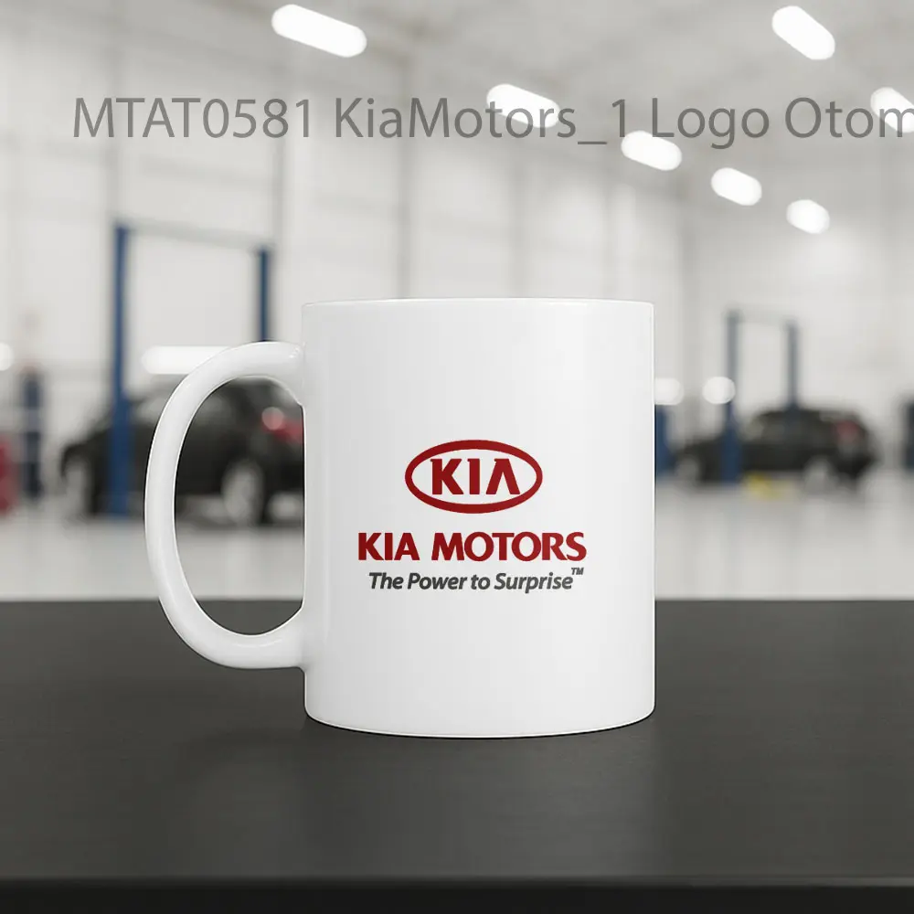 KiaMotors_1 Logo Otomotif Mug - Sudut 2
