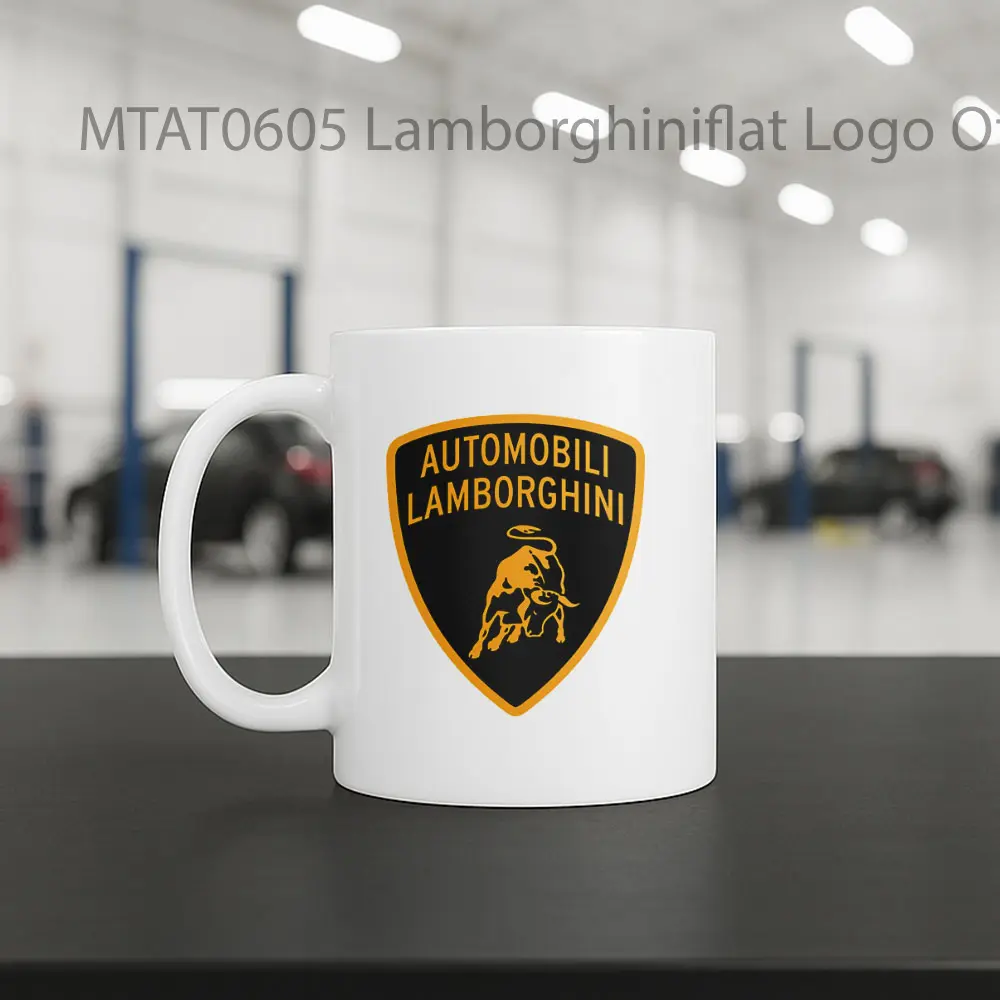Lamborghiniflat Logo Otomotif Mug - Sudut 2