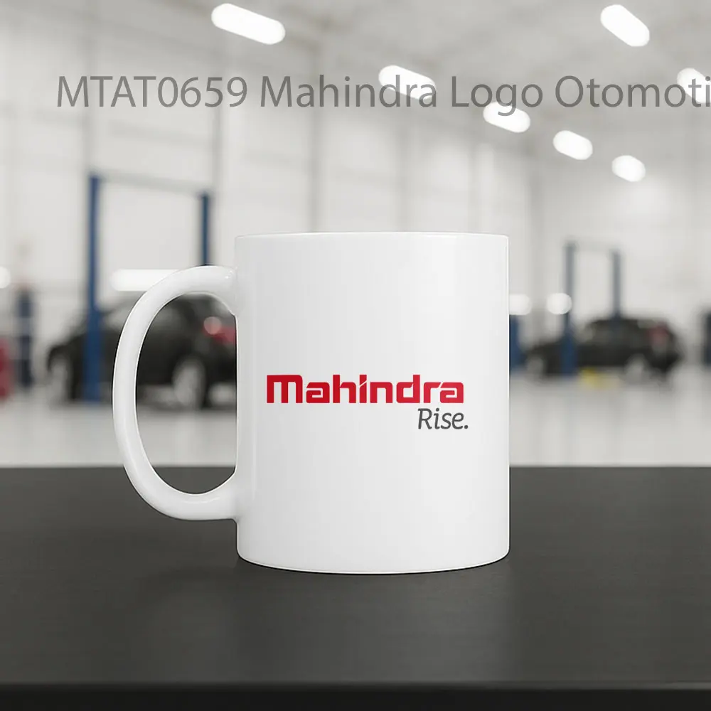 Mahindra Logo Otomotif Mug - Sudut 2