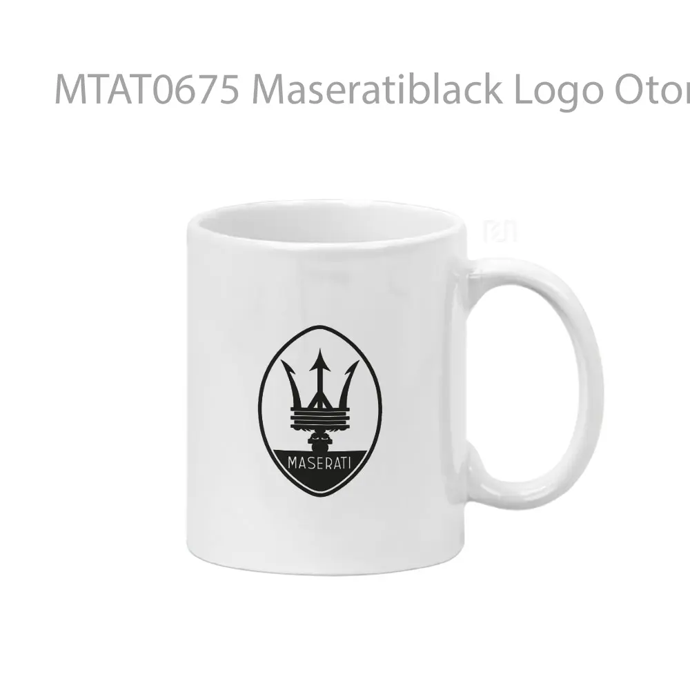 Maseratiblack Logo Otomotif Mug