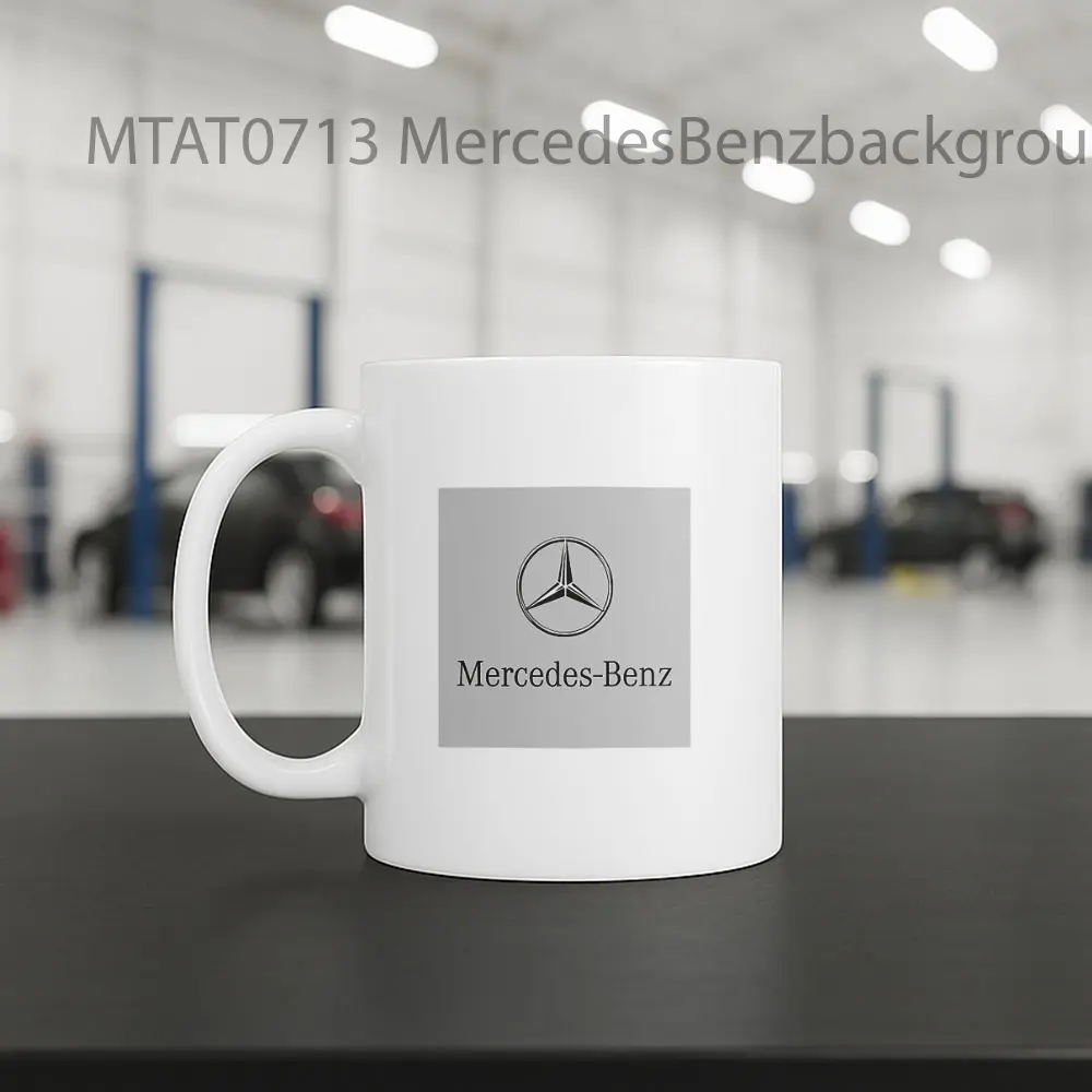 MercedesBenzbackground Logo Otomotif Mug - Sudut 2