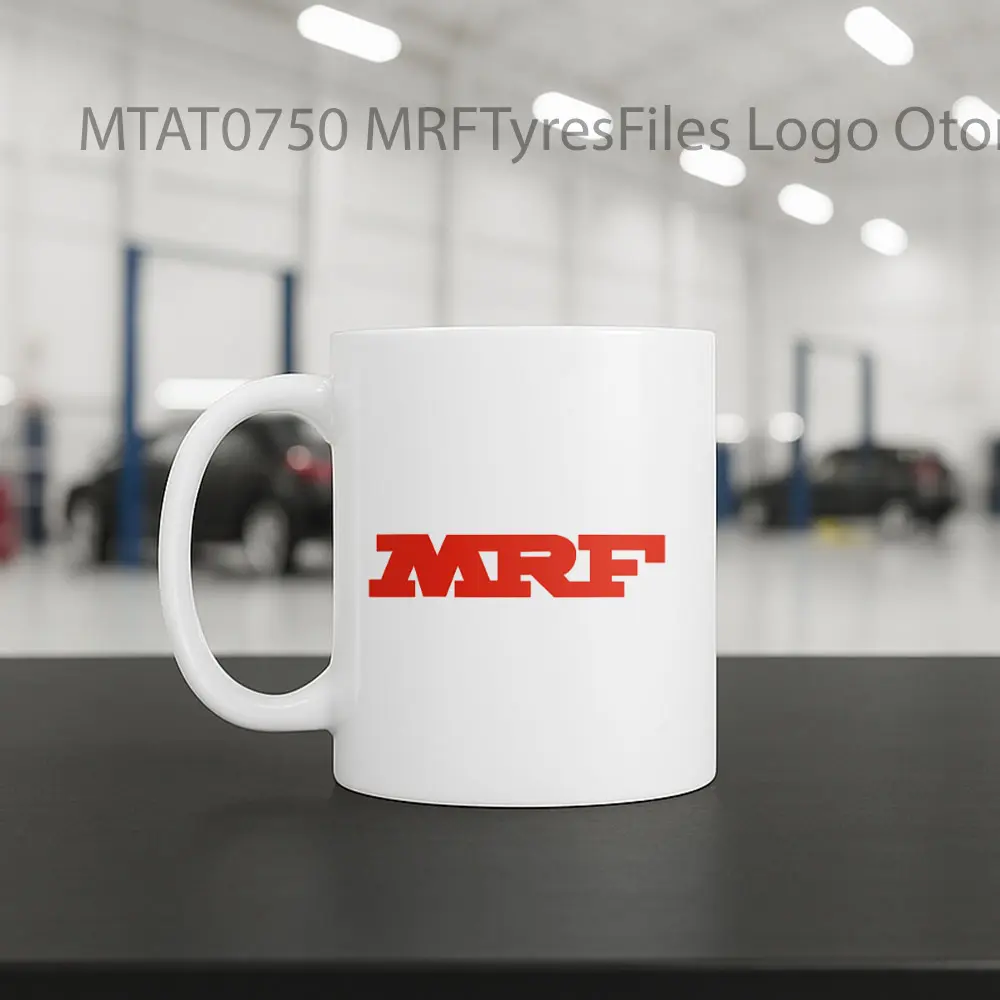 MRFTyresFiles Logo Otomotif Mug - Sudut 2