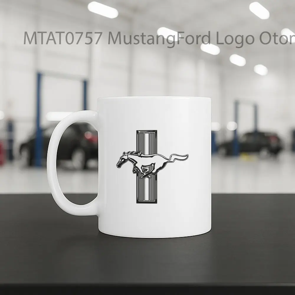 MustangFord Logo Otomotif Mug - Sudut 2