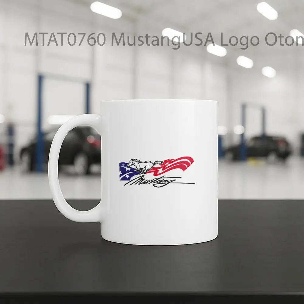 MustangUSA Logo Otomotif Mug - Sudut 2
