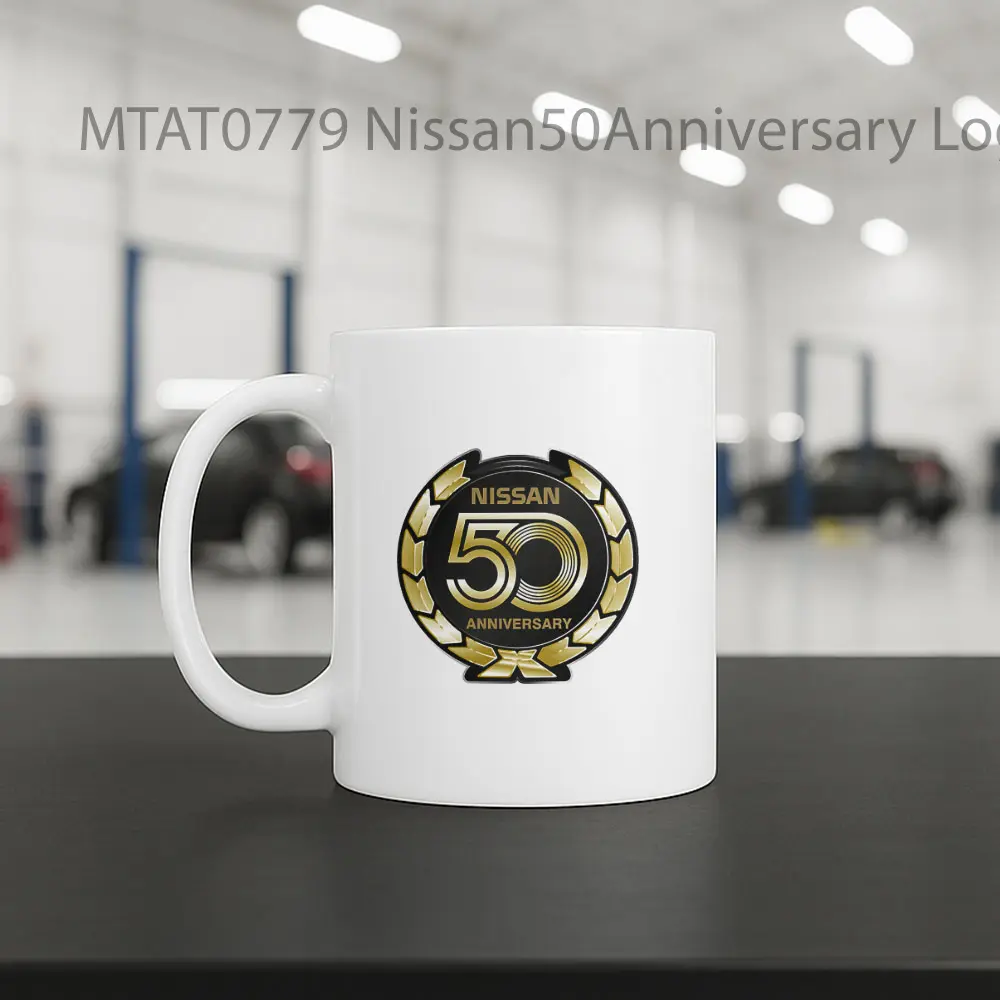 Nissan50Anniversary Logo Otomotif Mug - Sudut 2