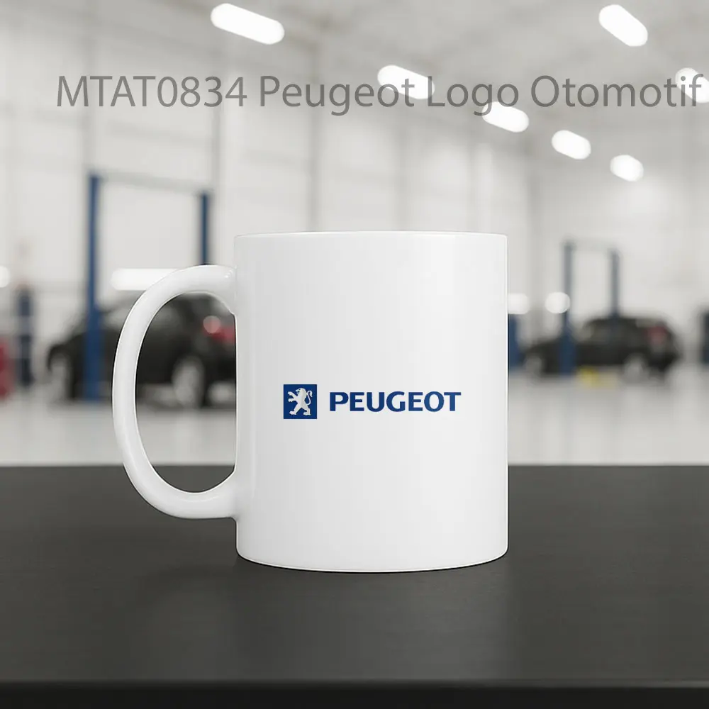 Peugeot Logo Otomotif Mug - Sudut 2