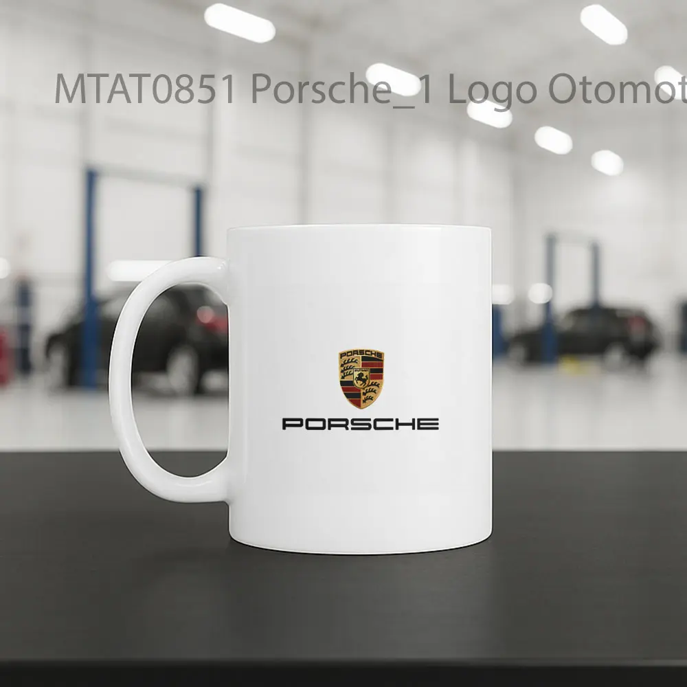 Porsche_1 Logo Otomotif Mug - Sudut 2