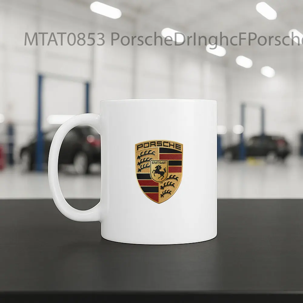 PorscheDrInghcFPorscheAG Logo Otomotif Mug - Sudut 2