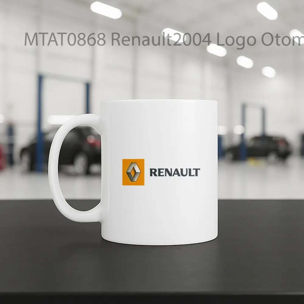 Renault2004 Logo Otomotif Mug - Sudut 2