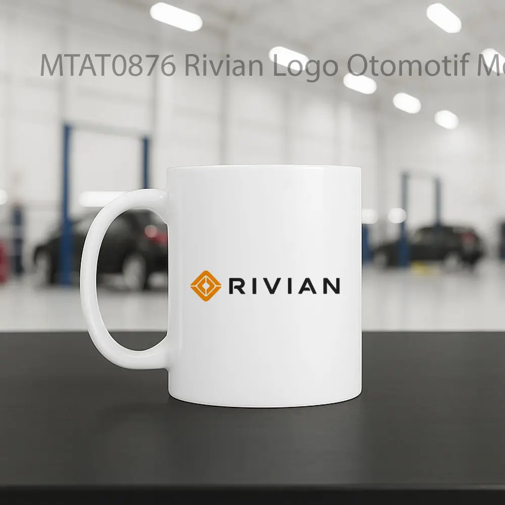 Rivian Logo Otomotif Mug - Sudut 2