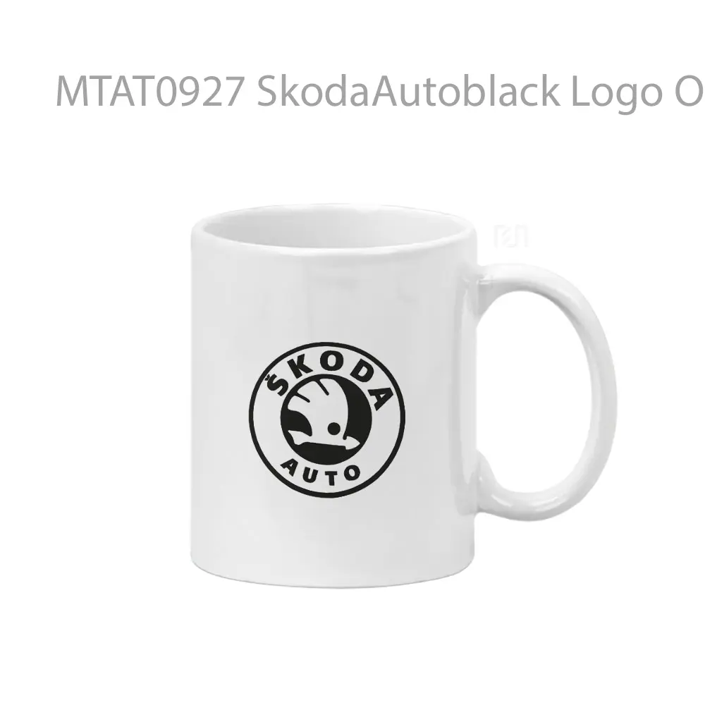 SkodaAutoblack Logo Otomotif Mug
