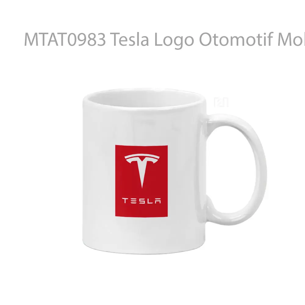 Tesla Logo Otomotif Mug