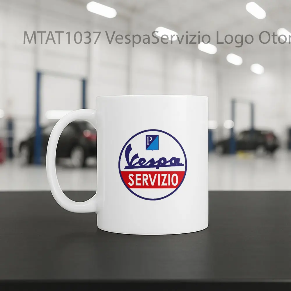 VespaServizio Logo Otomotif Mug - Sudut 2