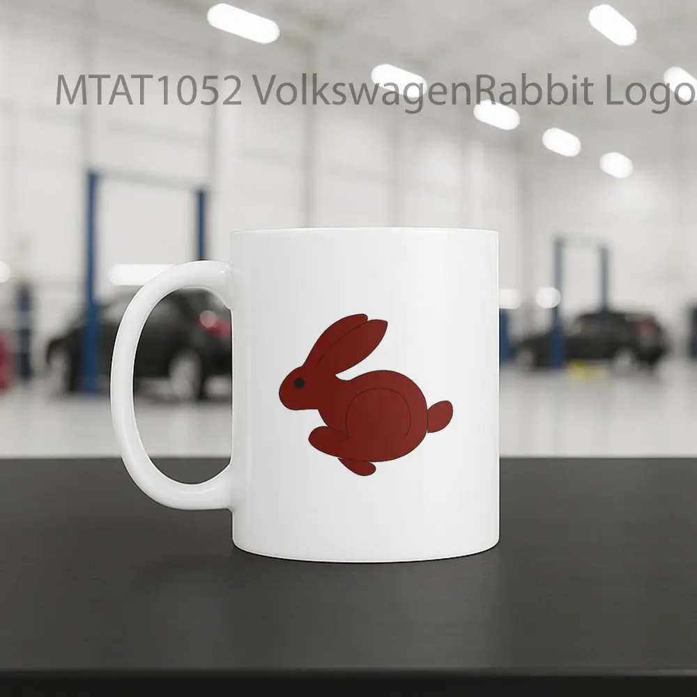 VolkswagenRabbit Logo Otomotif Mug - Sudut 2