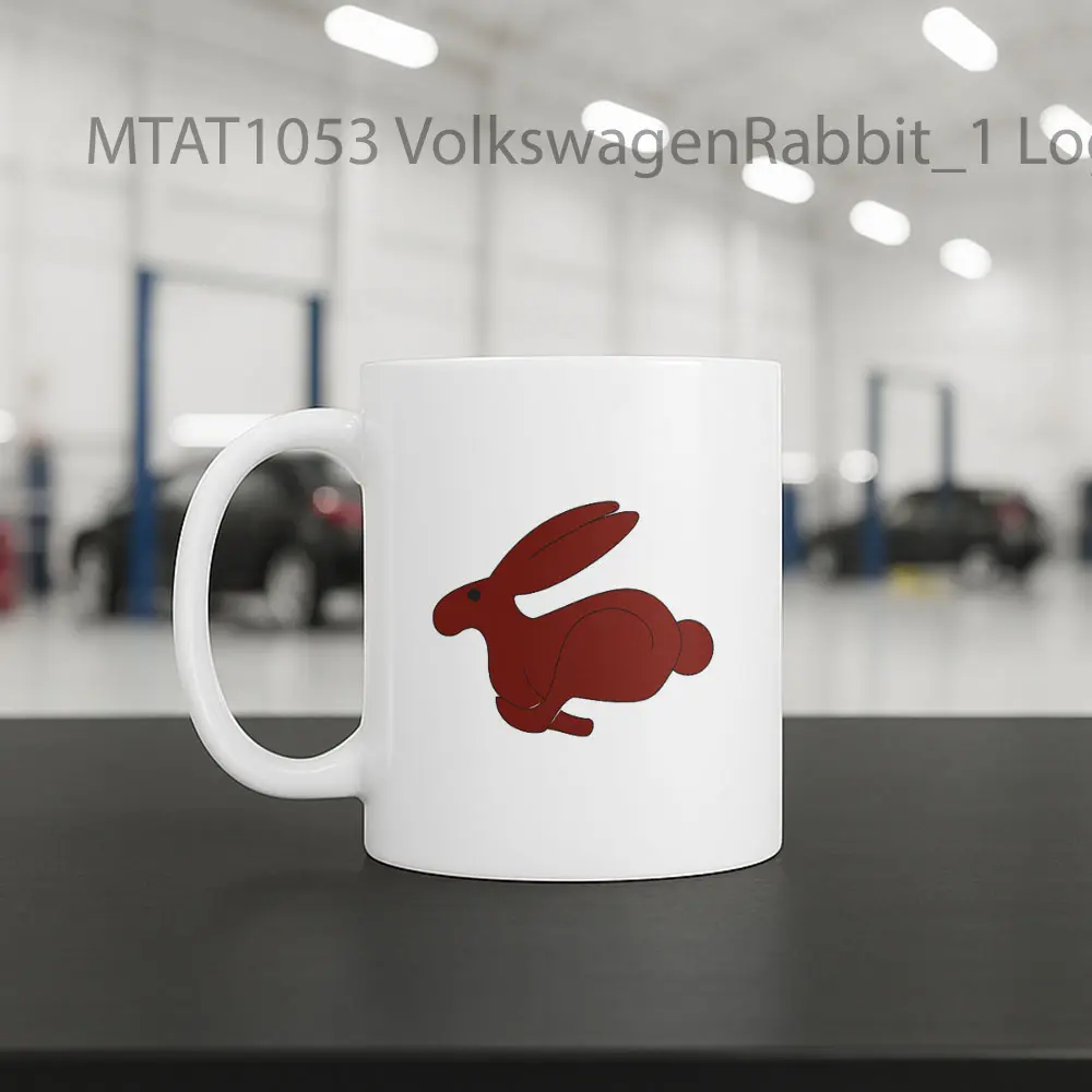 VolkswagenRabbit_1 Logo Otomotif Mug - Sudut 2