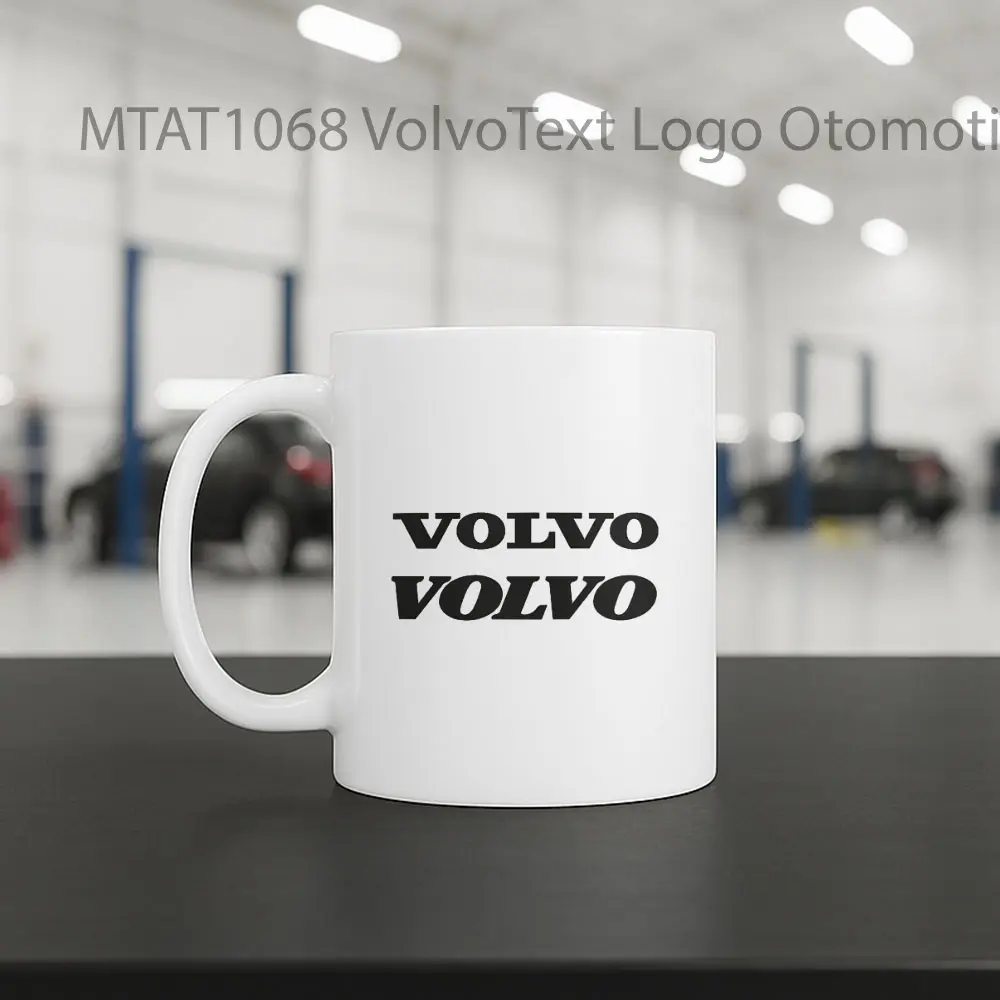 VolvoText Logo Otomotif Mug - Sudut 2