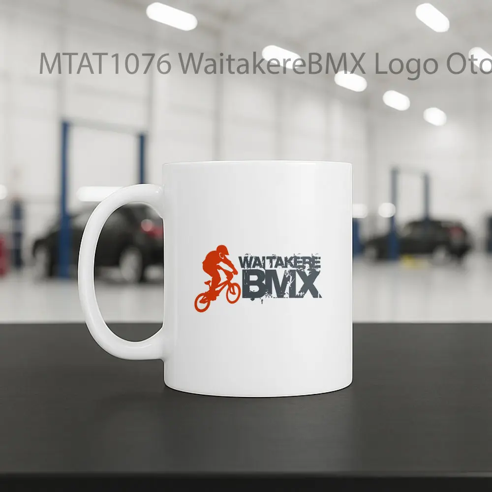 WaitakereBMX Logo Otomotif Mug - Sudut 2
