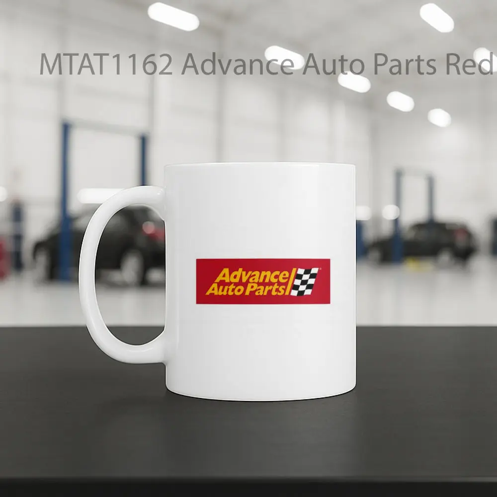 Advance Auto Parts Red Bg Logo Otomotif Mug - Sudut 2