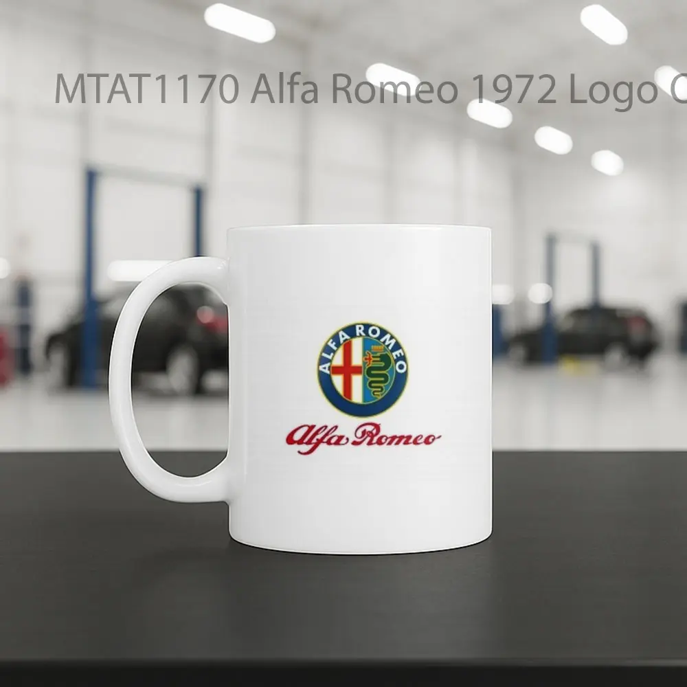 Alfa Romeo 1972 Logo Otomotif Mug - Sudut 2