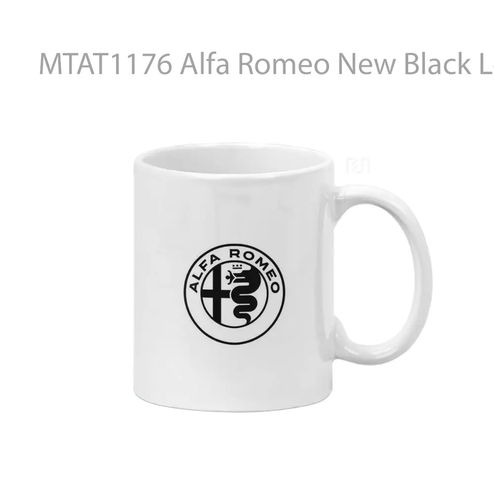Alfa Romeo New Black Logo Otomotif Mug