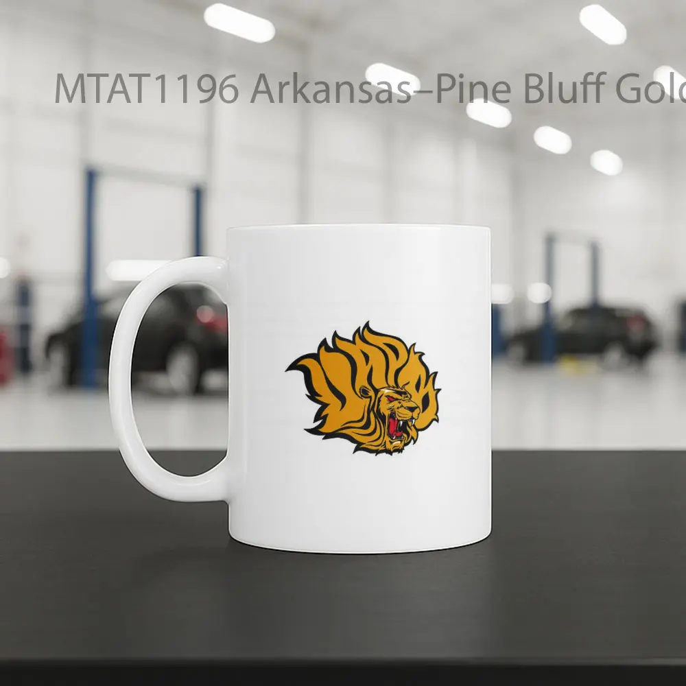 Arkansas–Pine Bluff Golden Lions Logo Otomotif Mug - Sudut 2