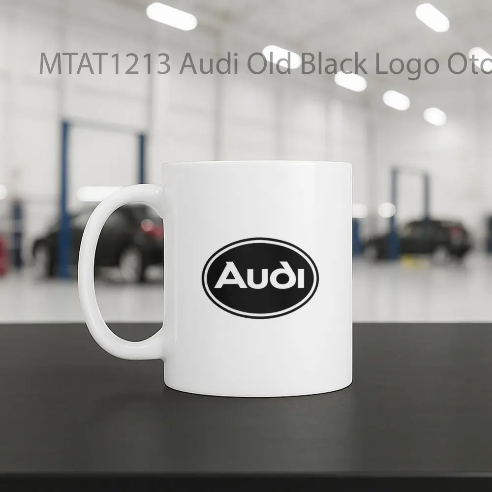 Audi Old Black Logo Otomotif Mug - Sudut 2