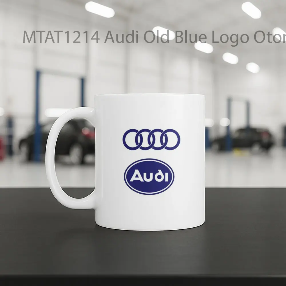 Audi Old Blue Logo Otomotif Mug - Sudut 2