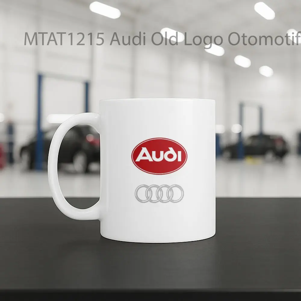 Audi Old Logo Otomotif Mug - Sudut 2
