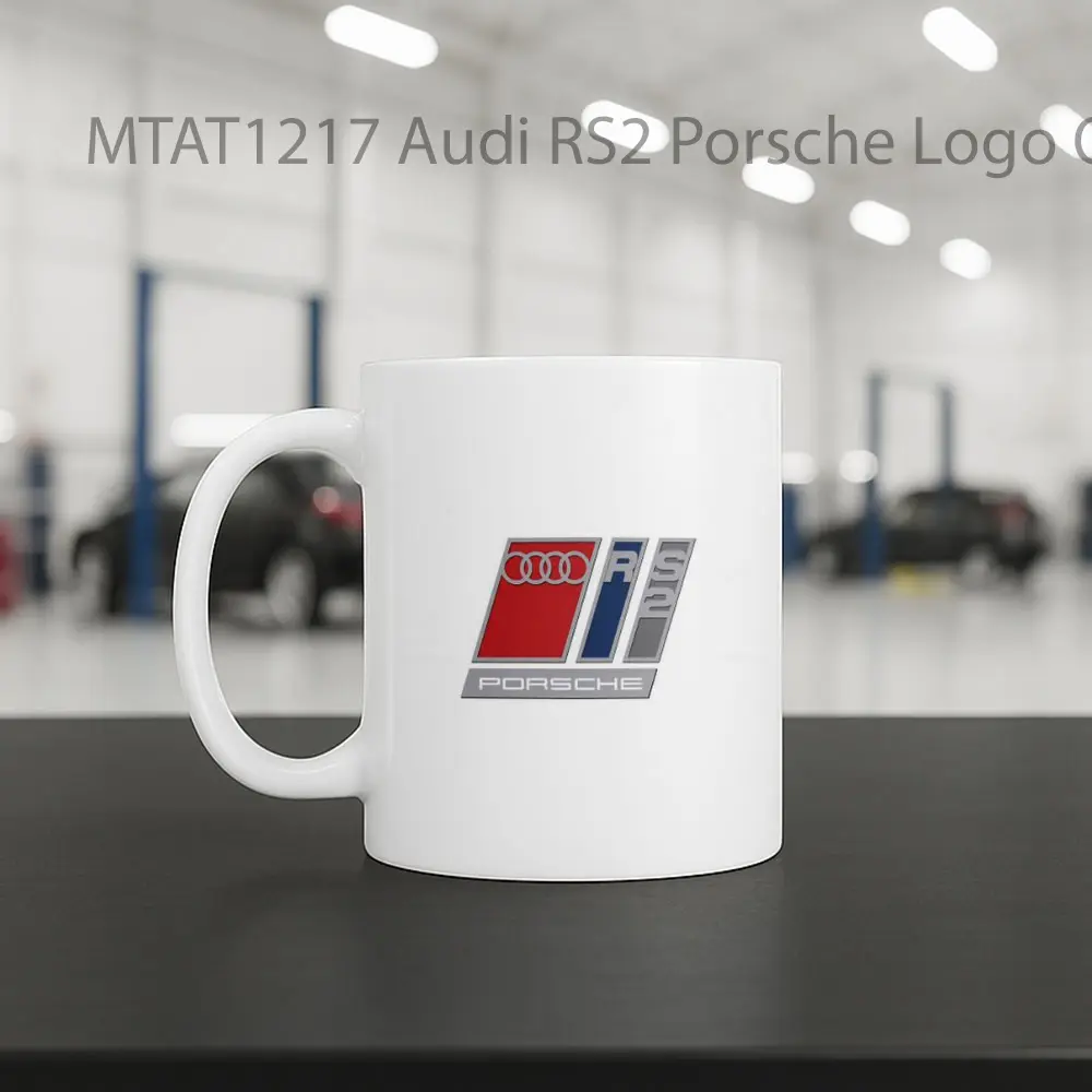 Audi RS2 Porsche Logo Otomotif Mug - Sudut 2