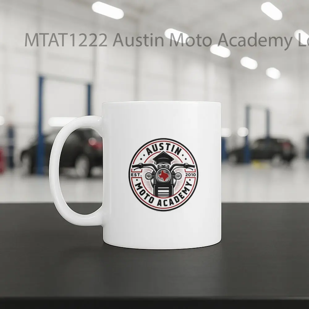 Austin Moto Academy Logo Otomotif Mug - Sudut 2