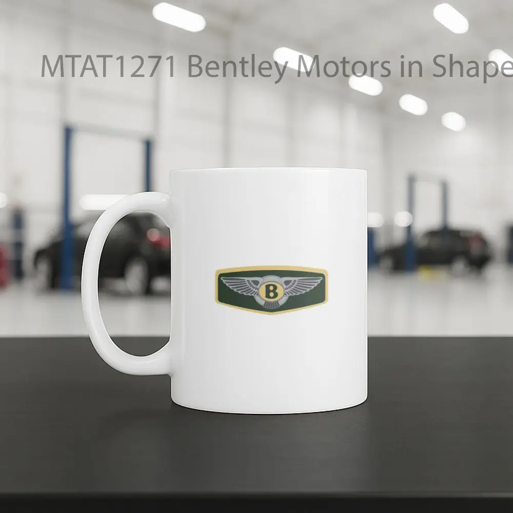 Bentley Motors in Shape Logo Otomotif Mug - Sudut 2