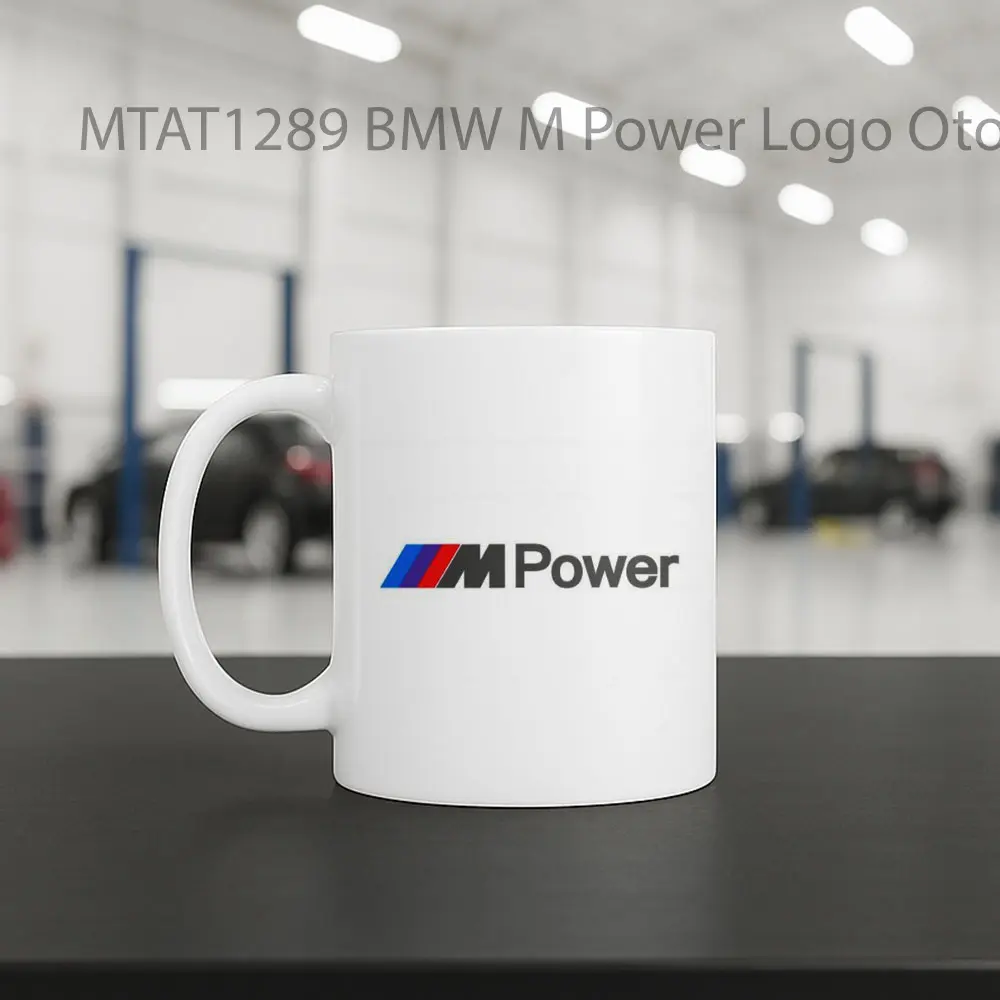 BMW M Power Logo Otomotif Mug - Sudut 2