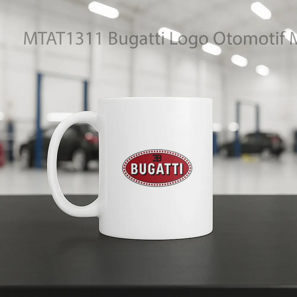 Bugatti Logo Otomotif Mug - Sudut 2