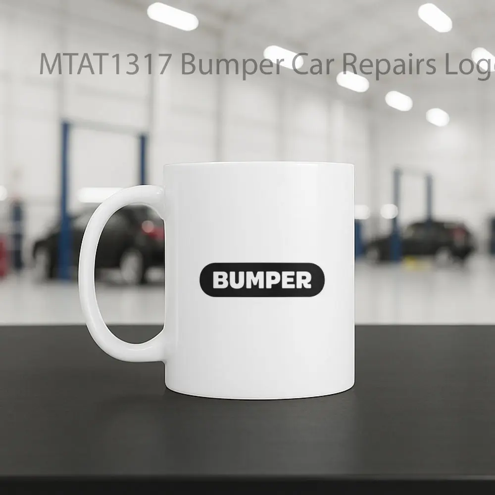 Bumper Car Repairs Logo Otomotif Mug - Sudut 2