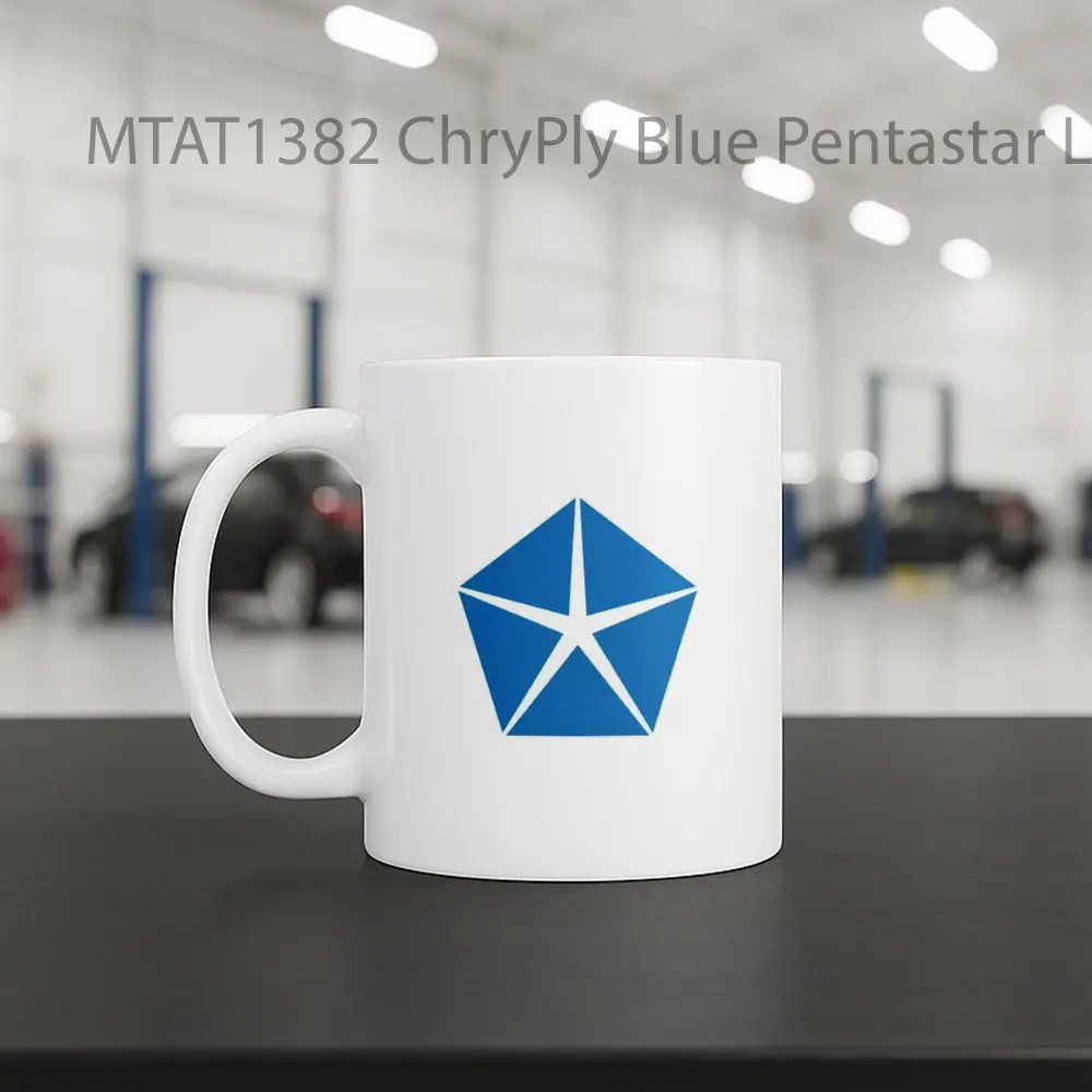 ChryPly Blue Pentastar Logo Otomotif Mug - Sudut 2
