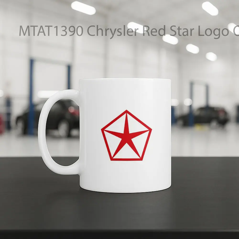 Chrysler Red Star Logo Otomotif Mug - Sudut 2