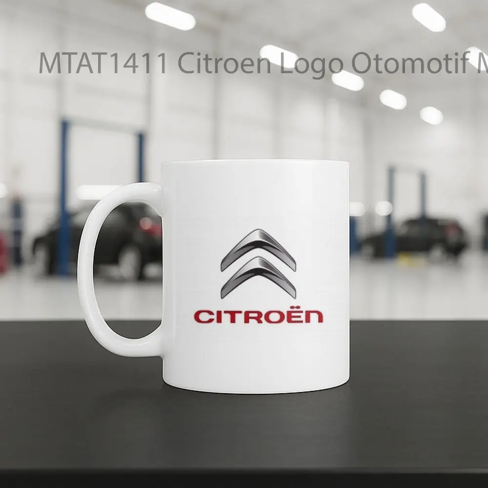 Citroen Logo Otomotif Mug - Sudut 2