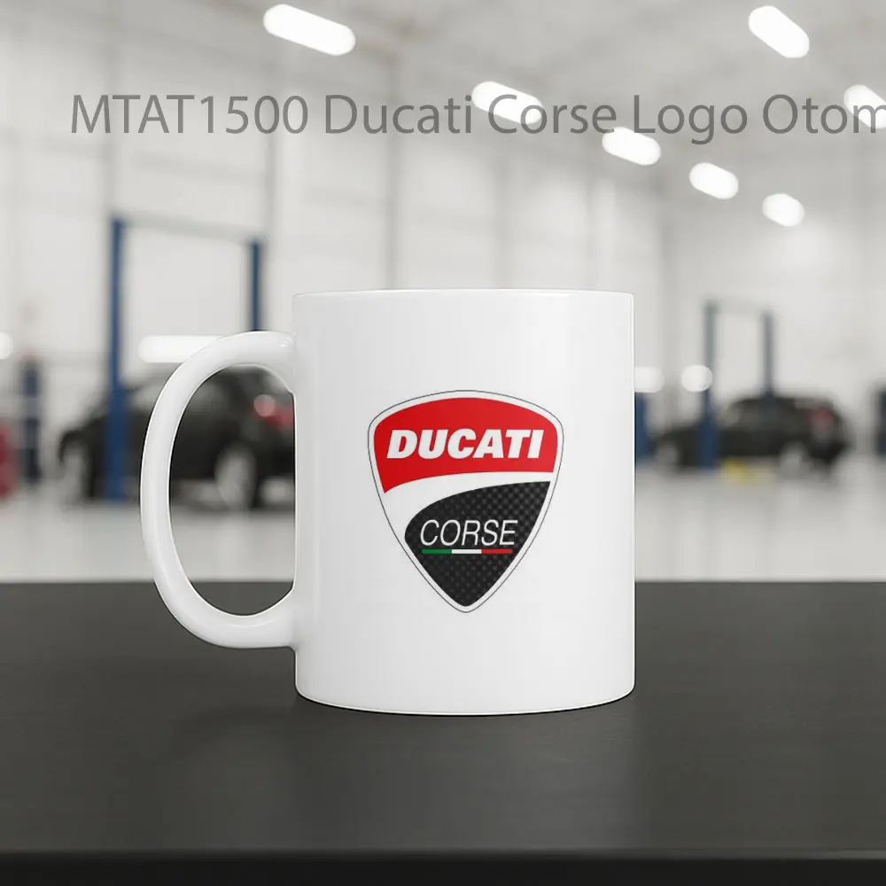 Ducati Corse Logo Otomotif Mug - Sudut 2
