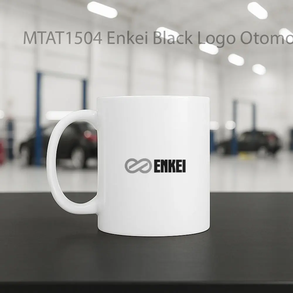 Enkei Black Logo Otomotif Mug - Sudut 2