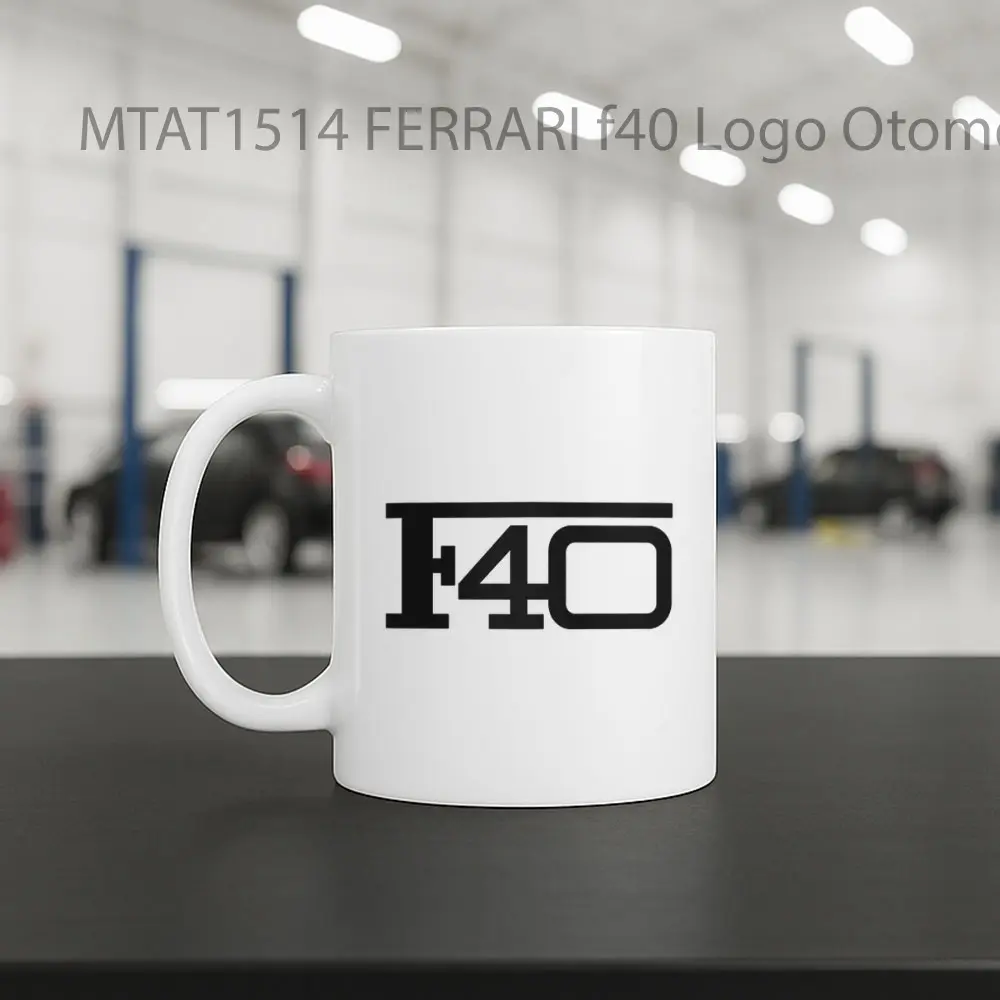 FERRARI f40 Logo Otomotif Mug - Sudut 2