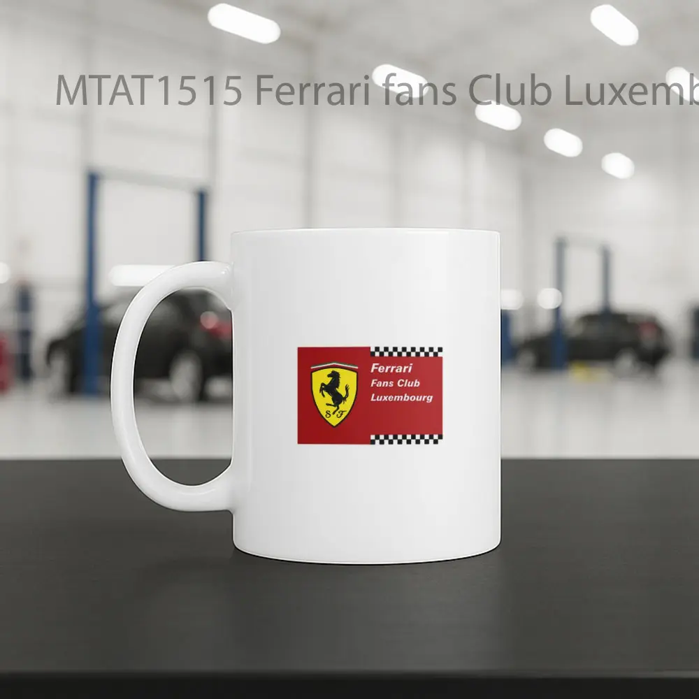 Ferrari fans Club Luxembourg Logo Otomotif Mug - Sudut 2