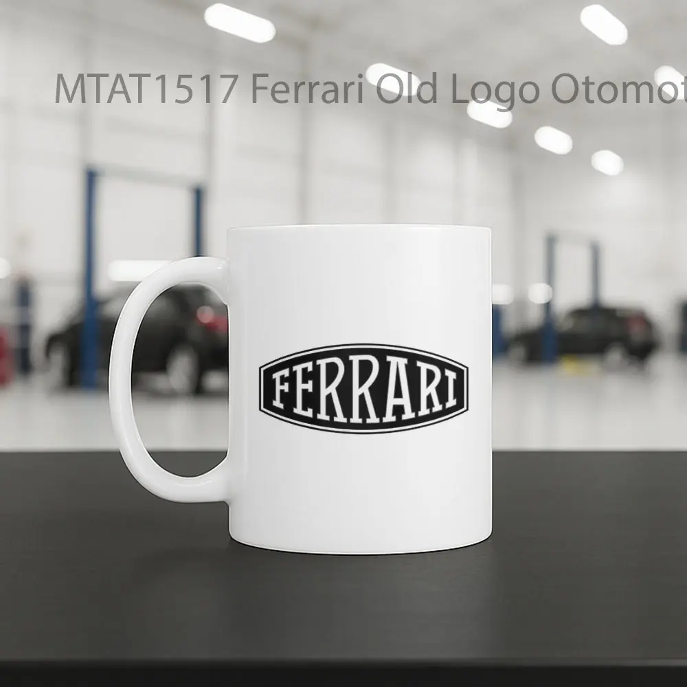 Ferrari Old Logo Otomotif Mug - Sudut 2