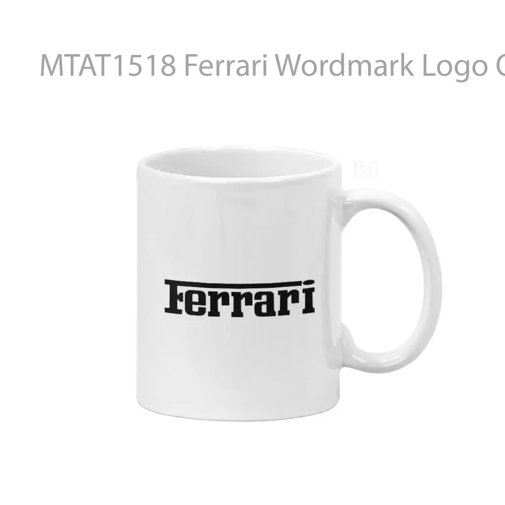 Ferrari Wordmark Logo Otomotif Mug