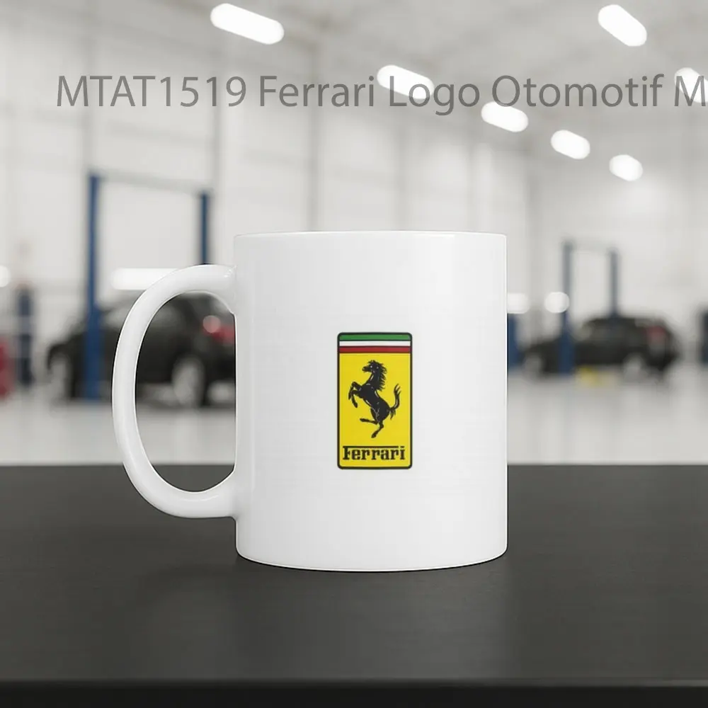 Ferrari Logo Otomotif Mug - Sudut 2