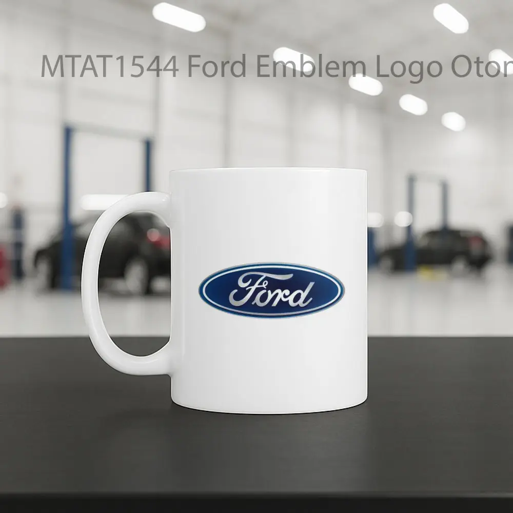 Ford Emblem Logo Otomotif Mug - Sudut 2